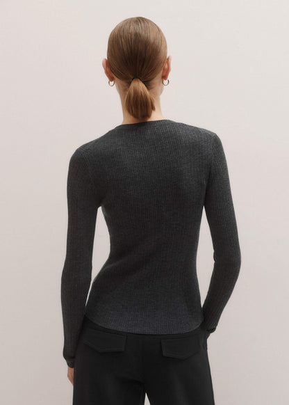 Gray Barely There Sweater
