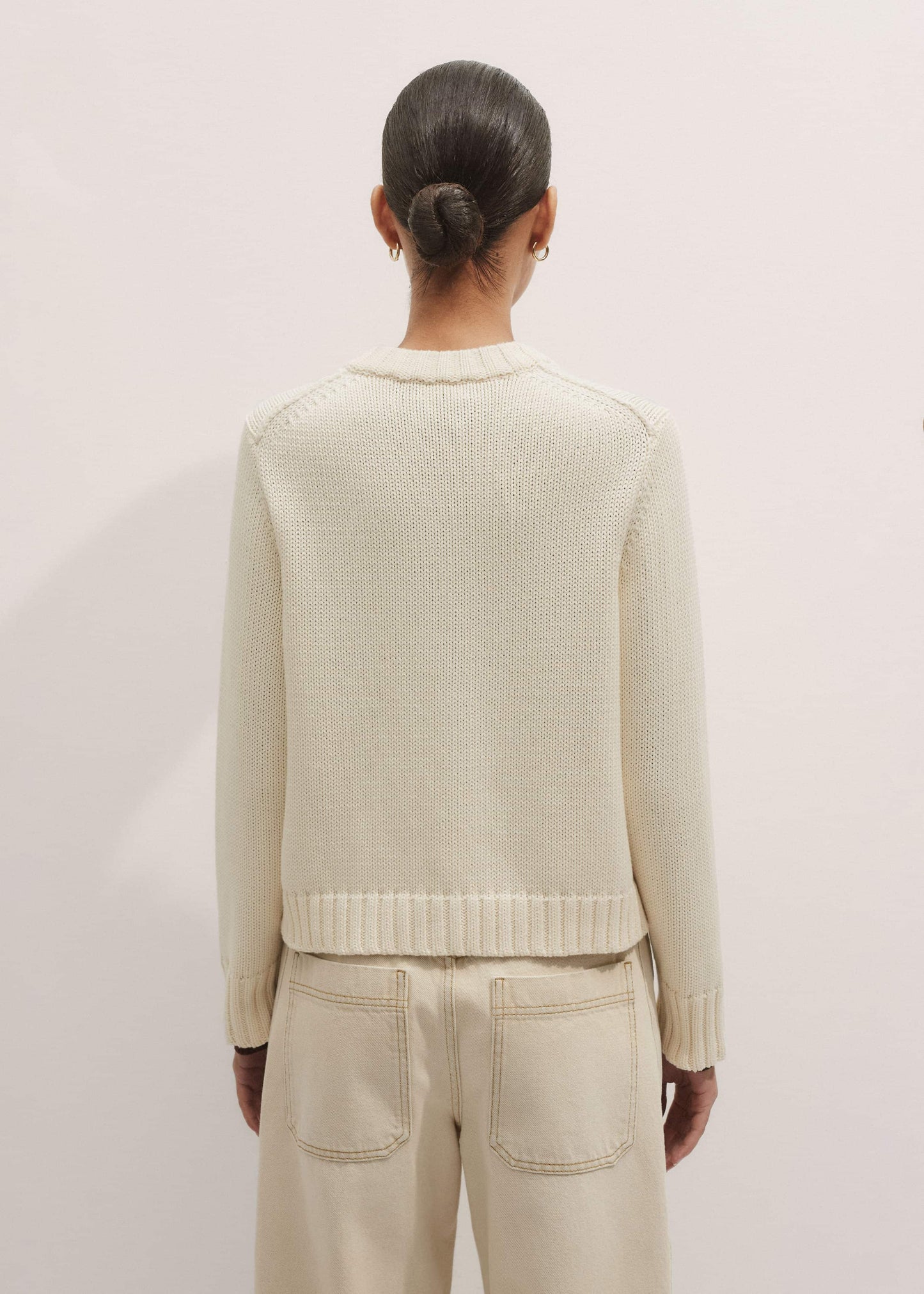 Cream Bracelet Sleeve Cropped Cardigan