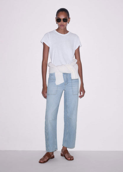 White Chunky Raglan Relaxed Weekend Sweater