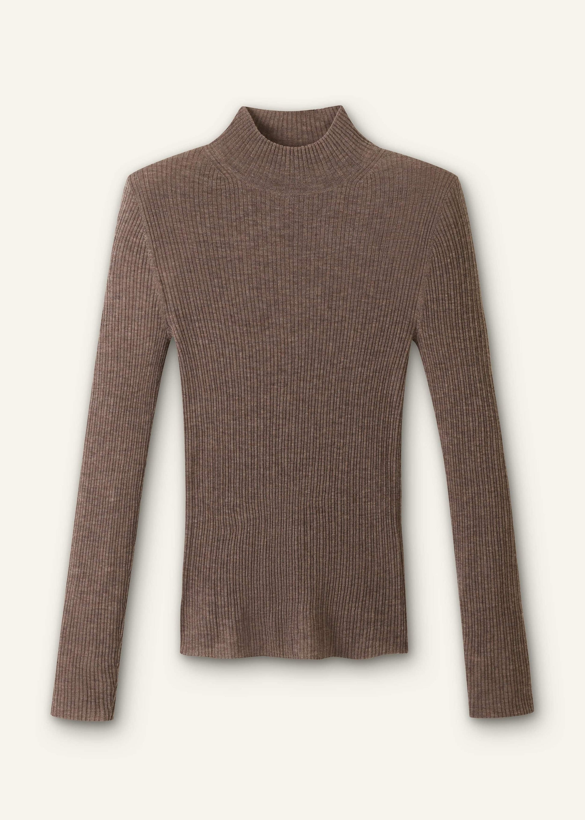 Brown Barely There Slim Layering Sweater