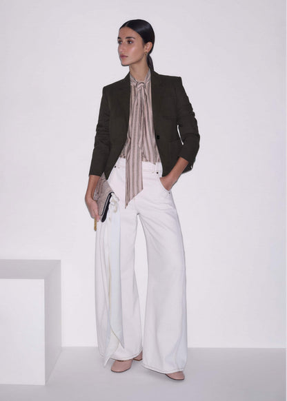 Brown Fitted Short Blazer
