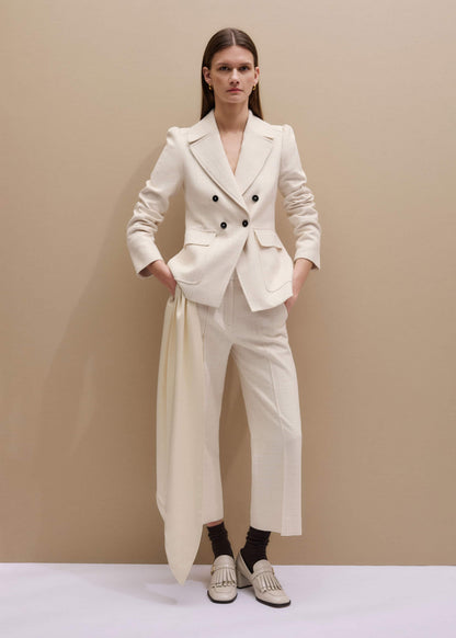 Ivory Slim Feminine Sleeve Blazer