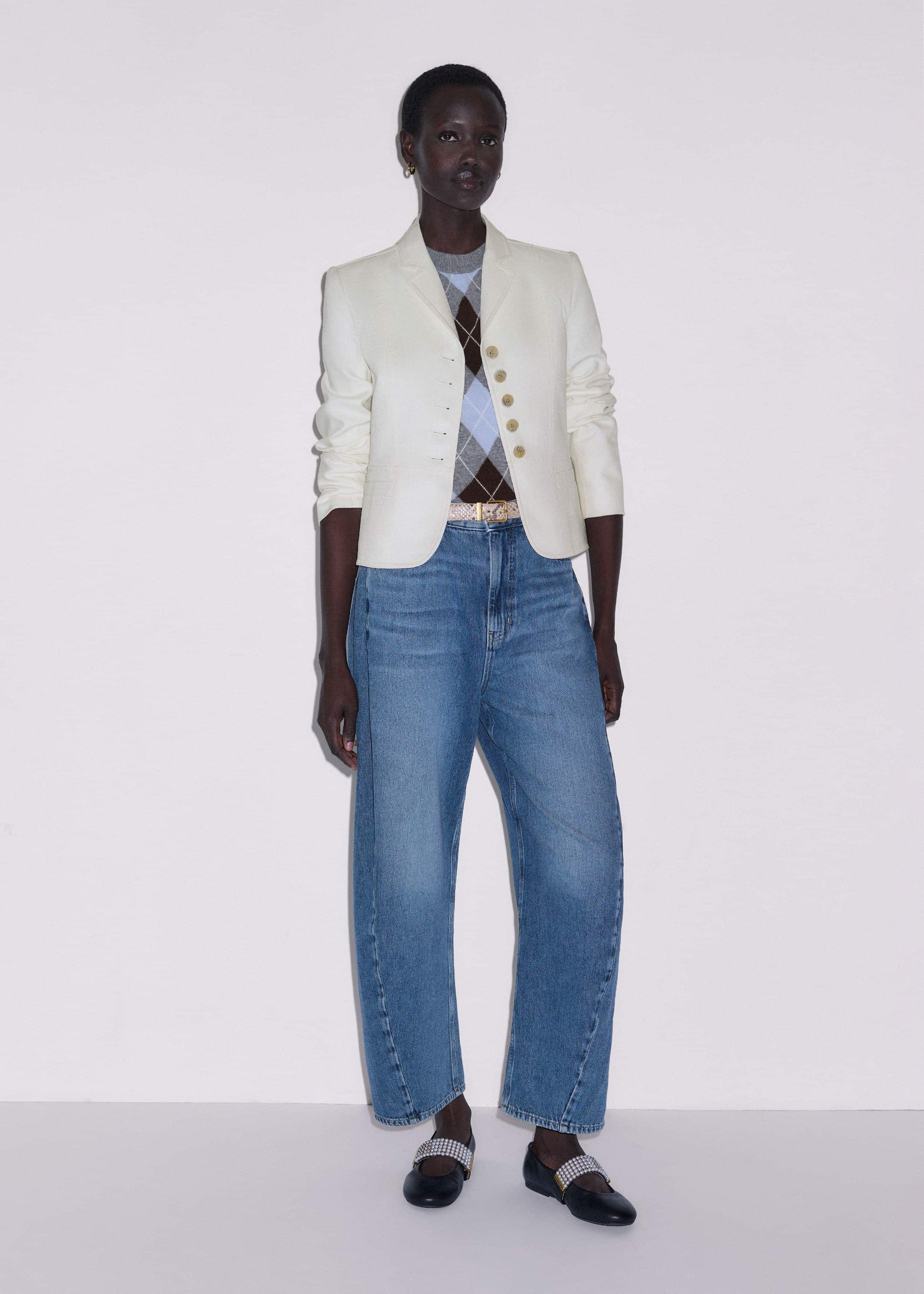 Ivory Fitted Utility Jacket
