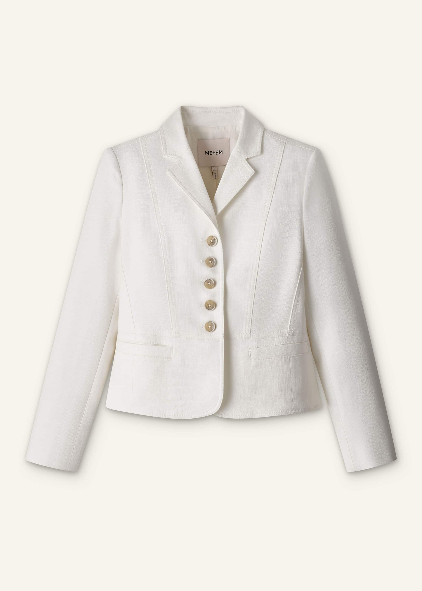 Ivory Fitted Utility Jacket