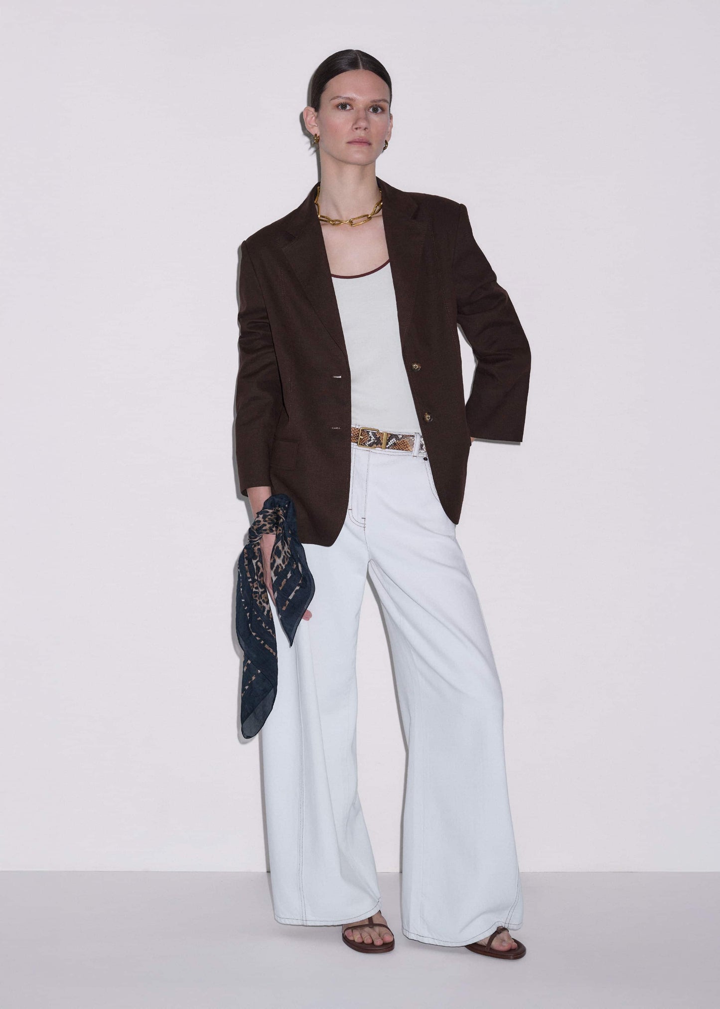 Brown Summer Oversized Blazer