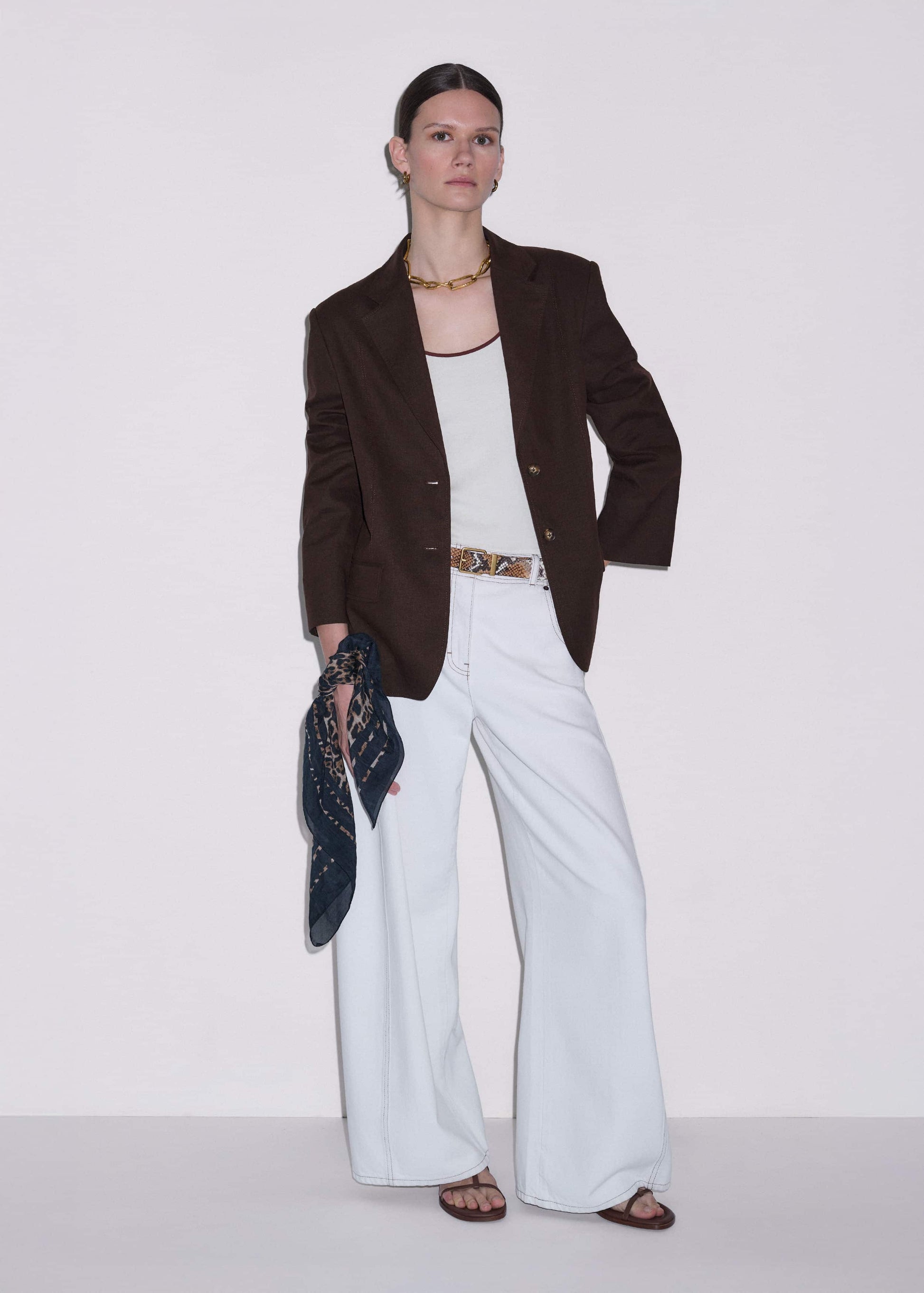 Brown Summer Oversized Blazer