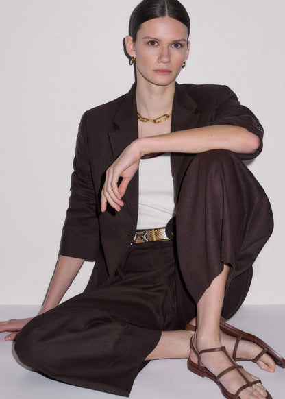 Brown Summer Oversized Blazer