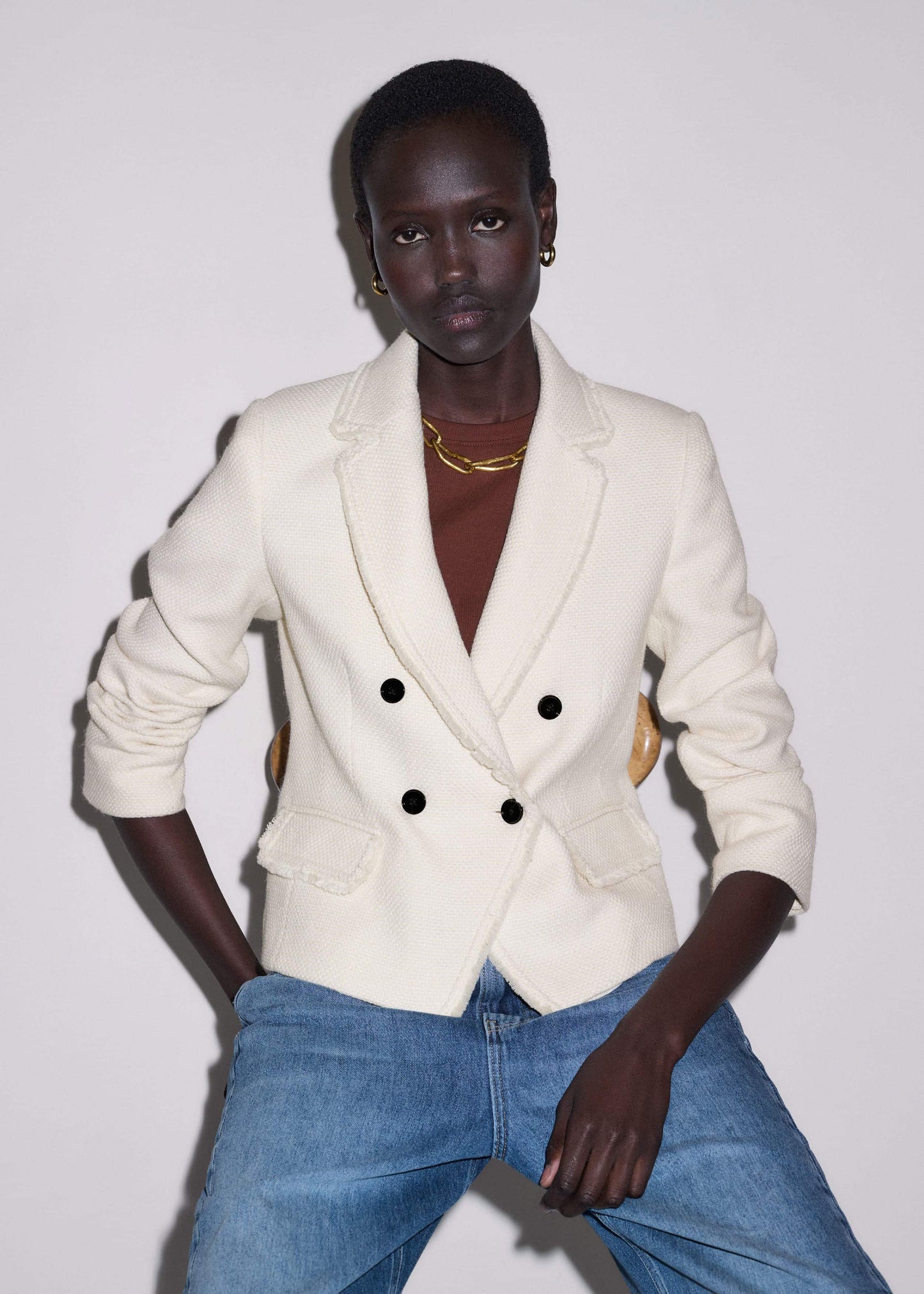 Ivory AM-PM Fitted Blazer
