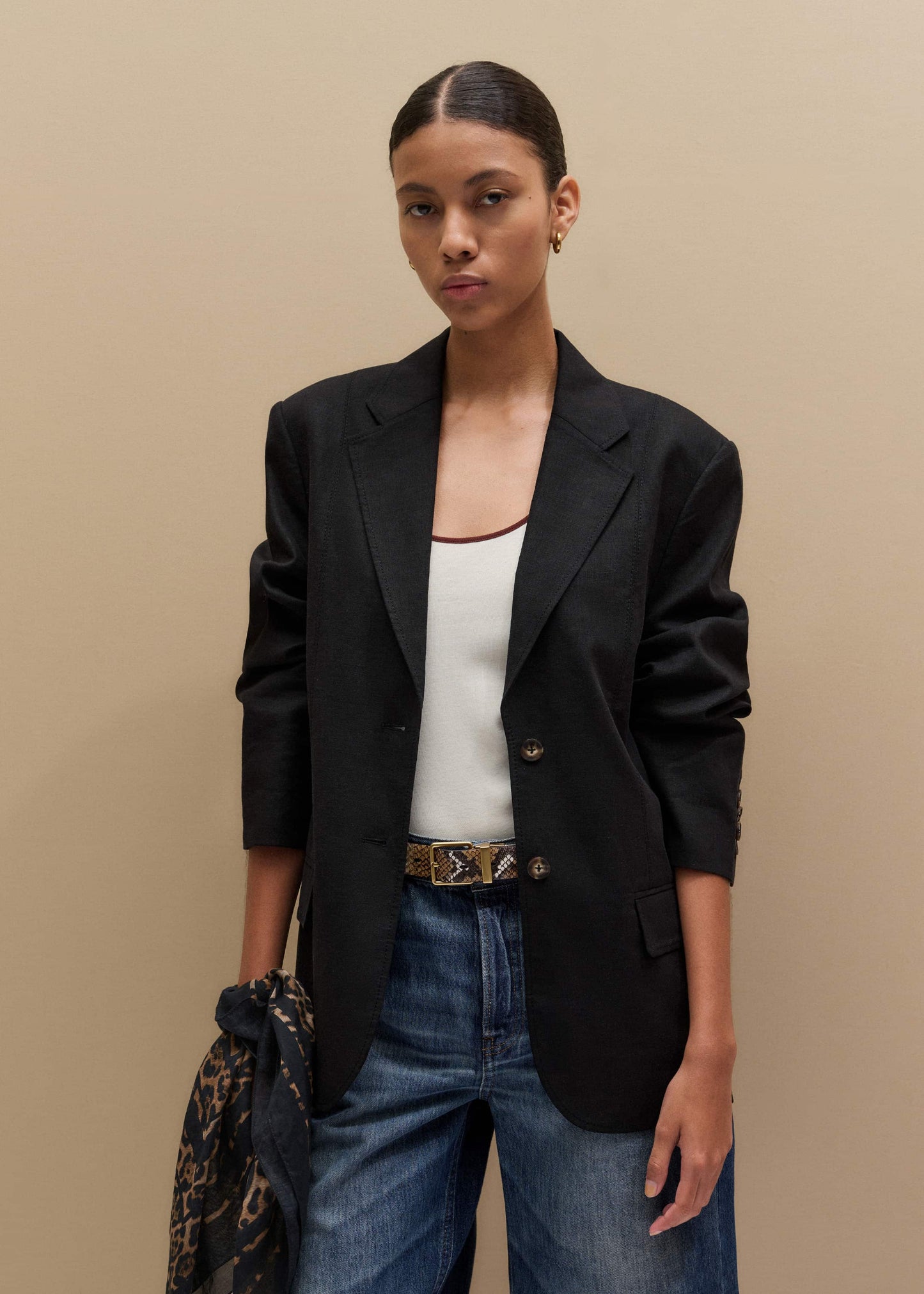 Black Summer Oversized Blazer