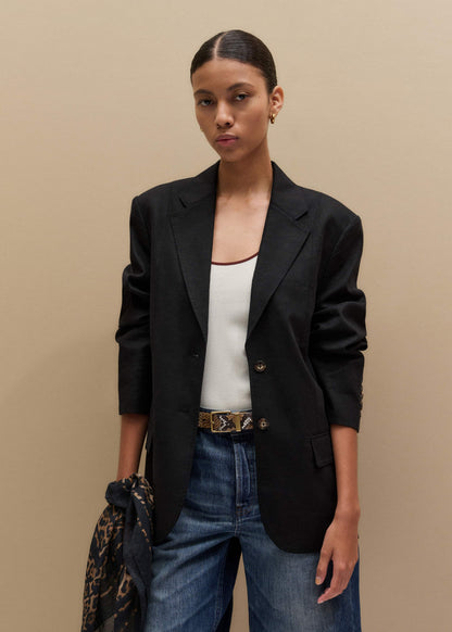Black Summer Oversized Blazer