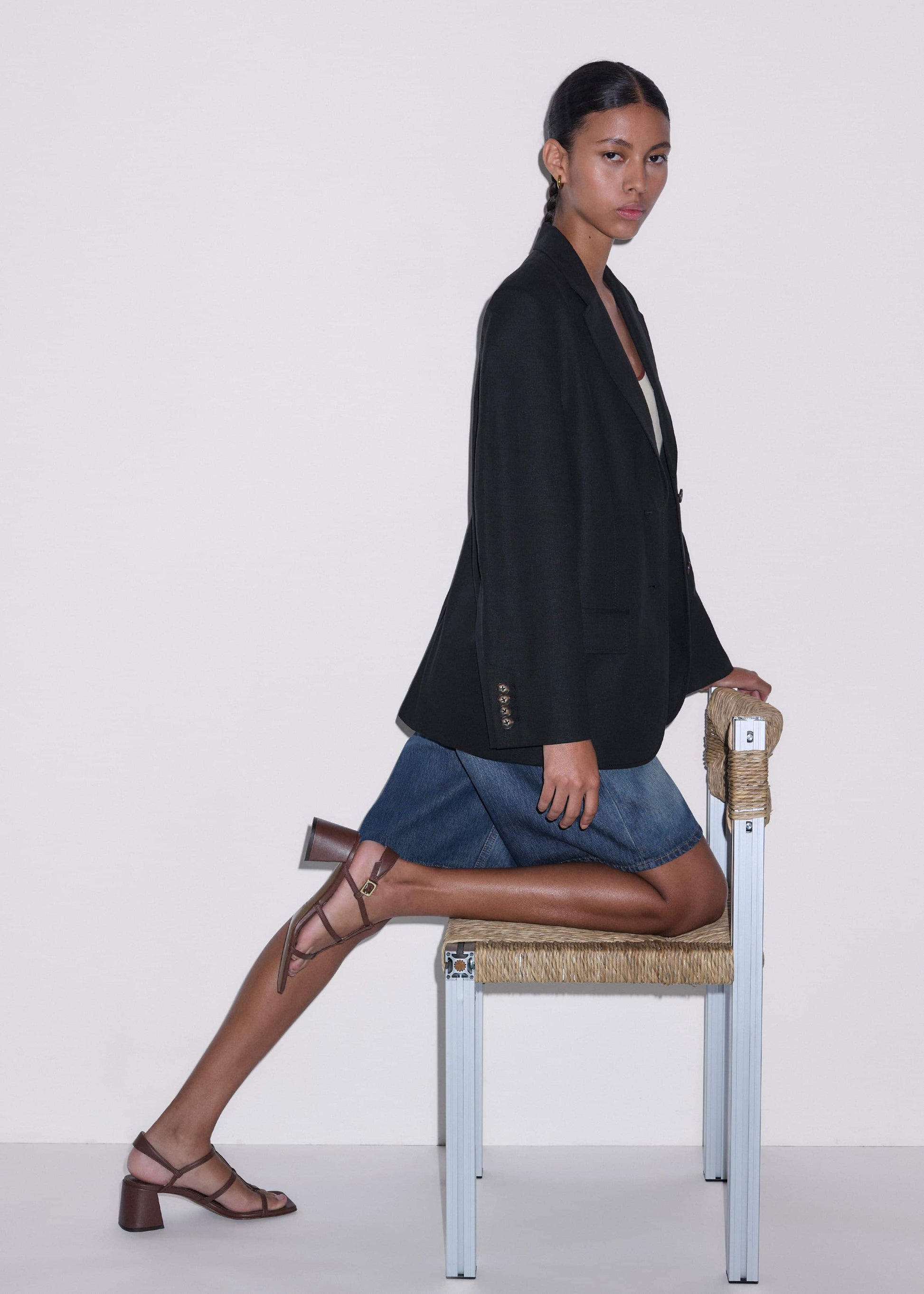 Black Summer Oversized Blazer