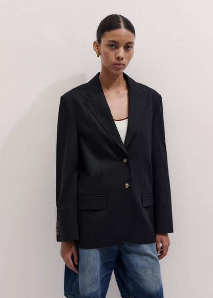 Black Summer Oversized Blazer