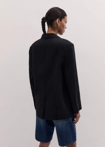 Black Summer Oversized Blazer