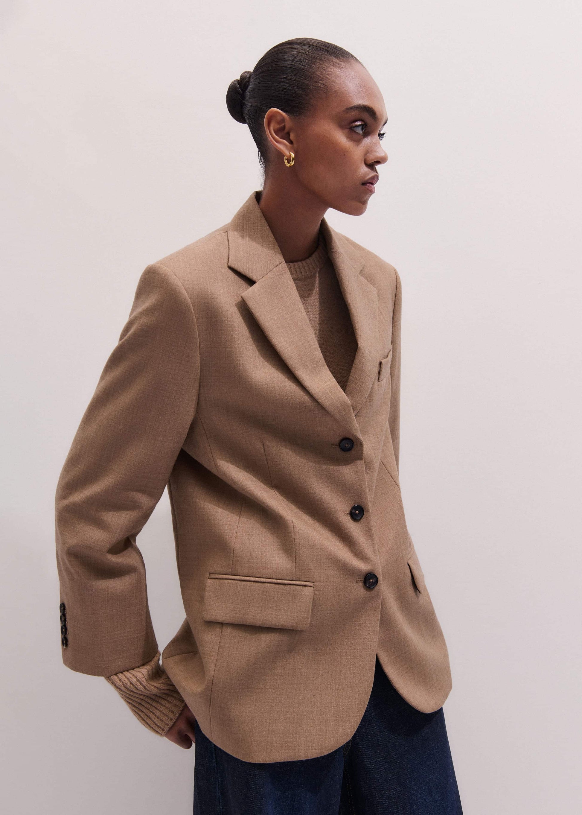 Brown Icon Oversized Blazer