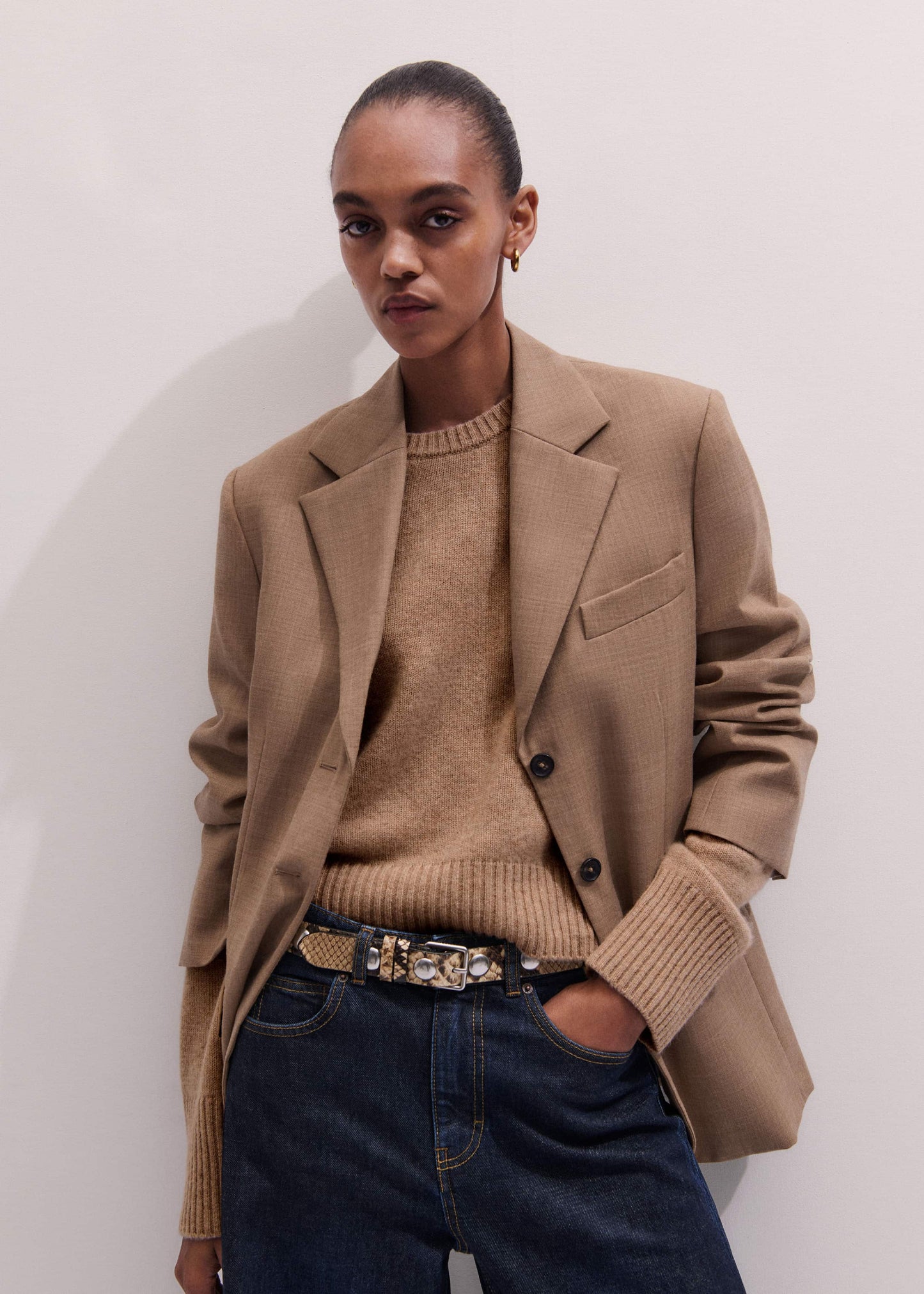 Brown Icon Oversized Blazer