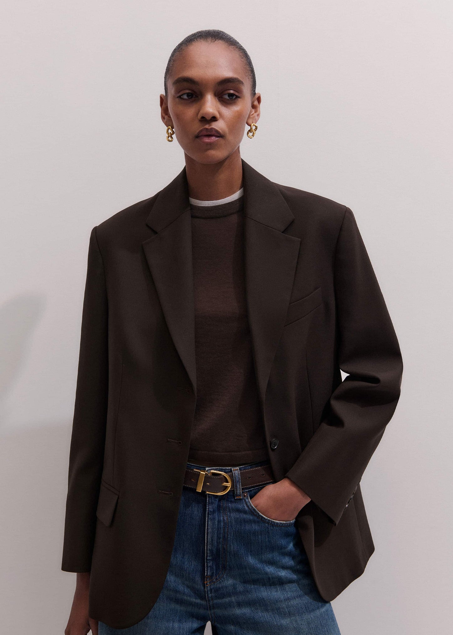 Brown Icon Intelligently Oversized Blazer