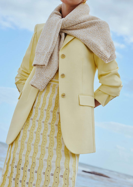 Yellow Slim Contour Blazer