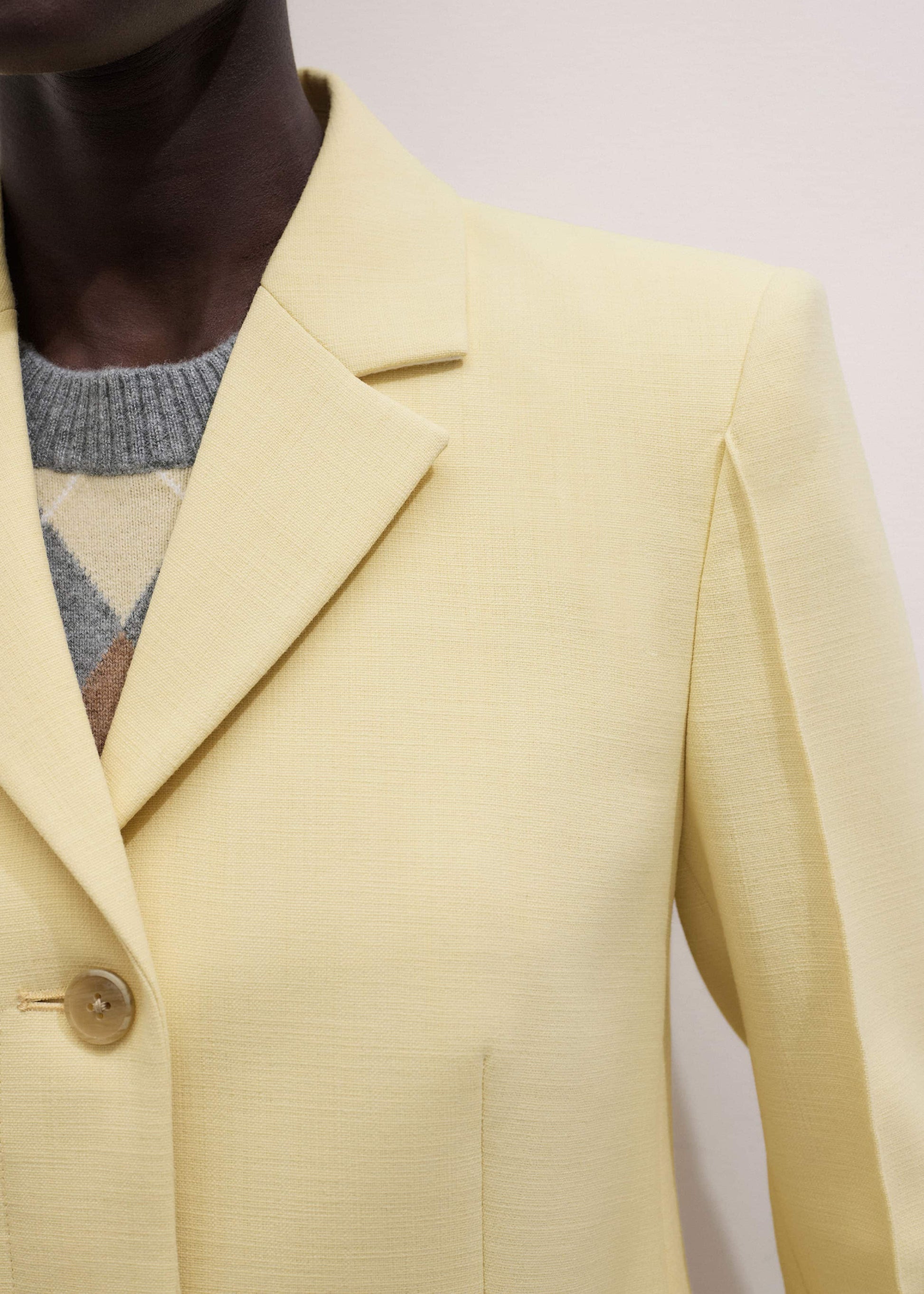 Yellow Slim Contour Blazer
