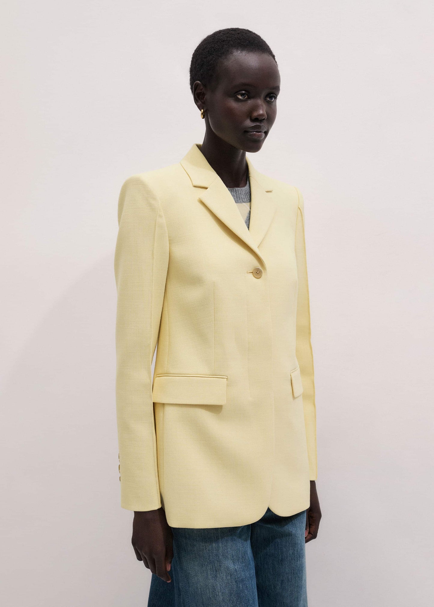 Yellow Slim Contour Blazer