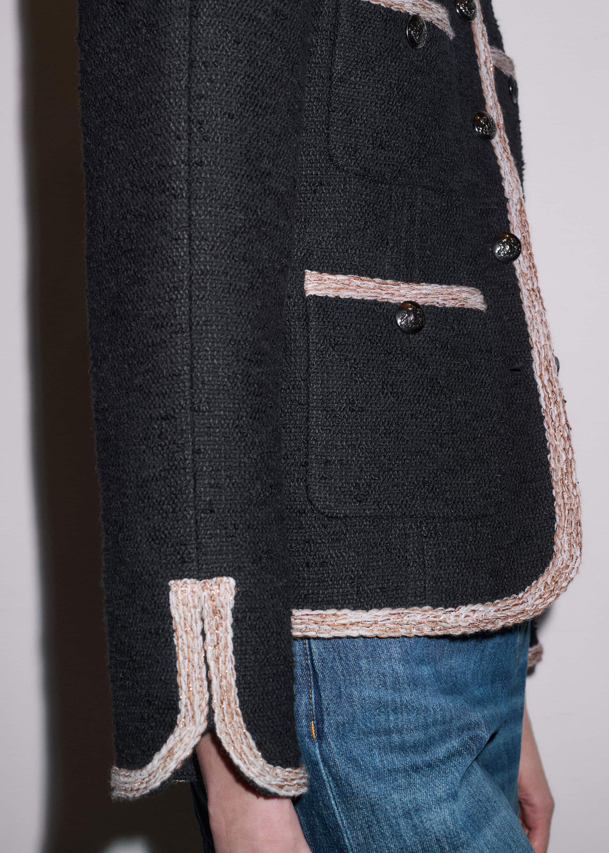 Black Straight Fit Jacket