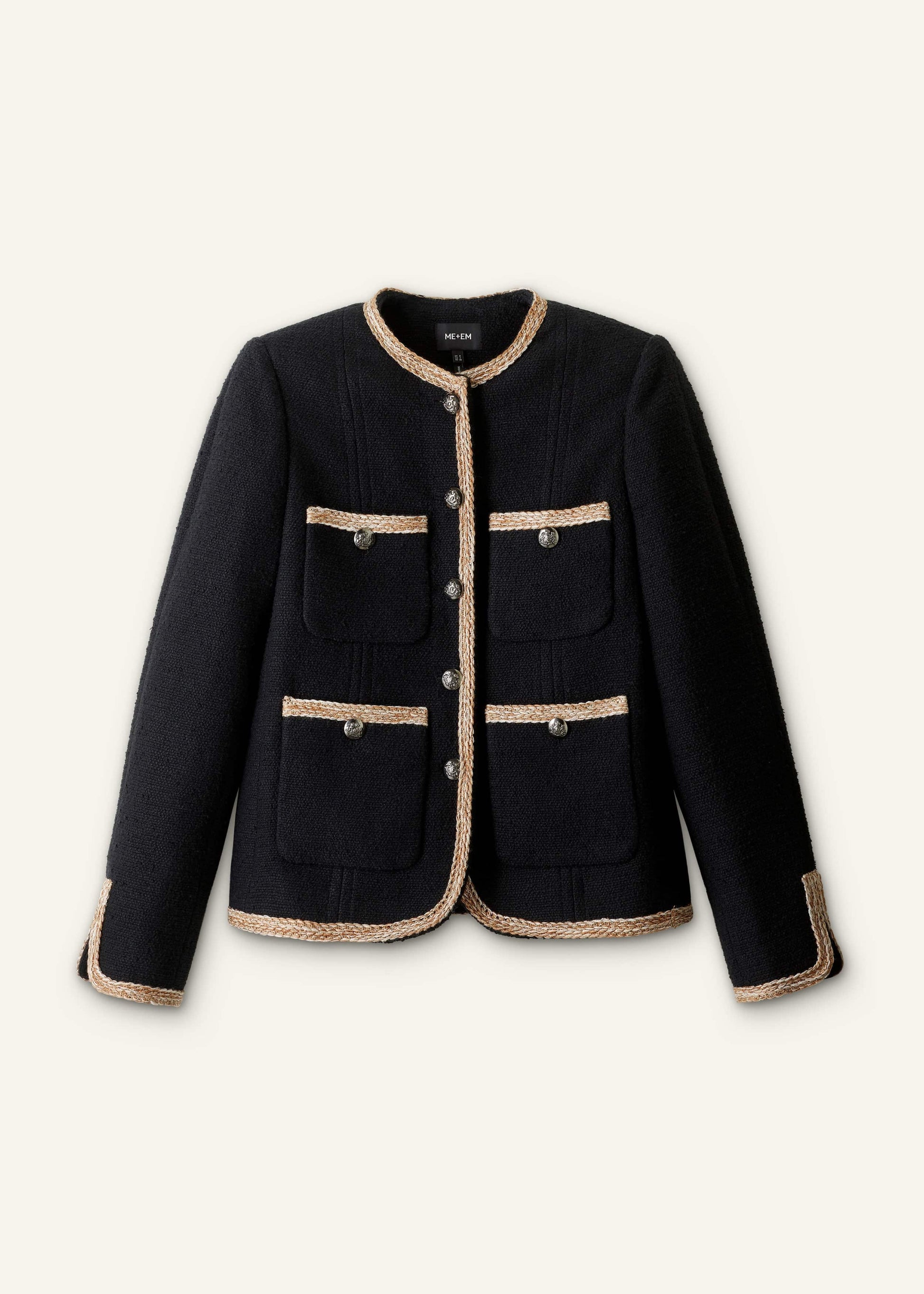 Black Straight Fit Jacket