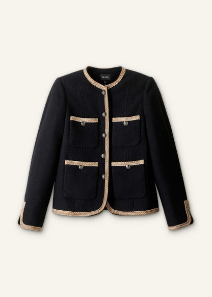 Black Straight Fit Jacket