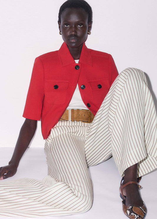 Red Box Crop Jacket