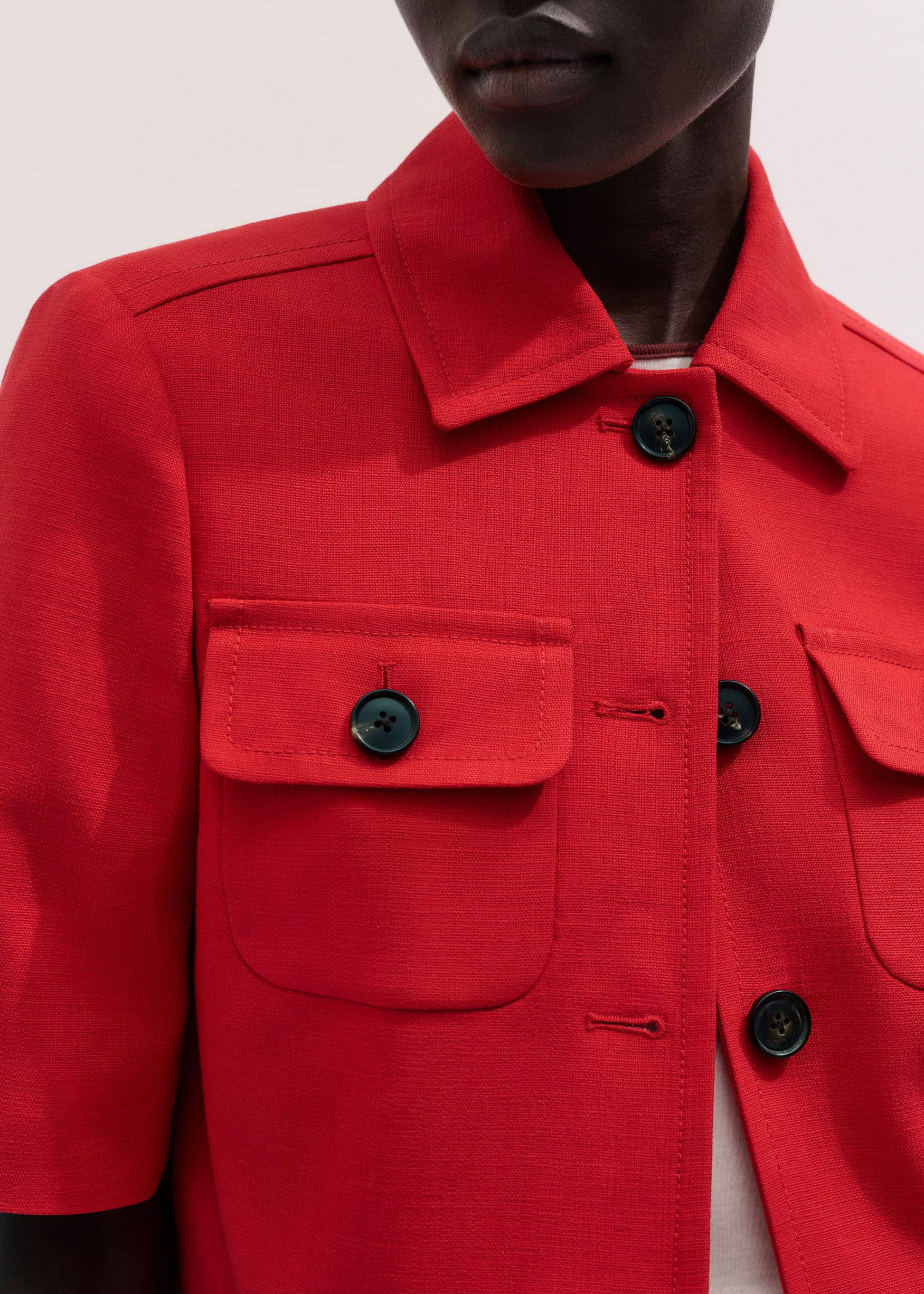 Red Box Crop Jacket
