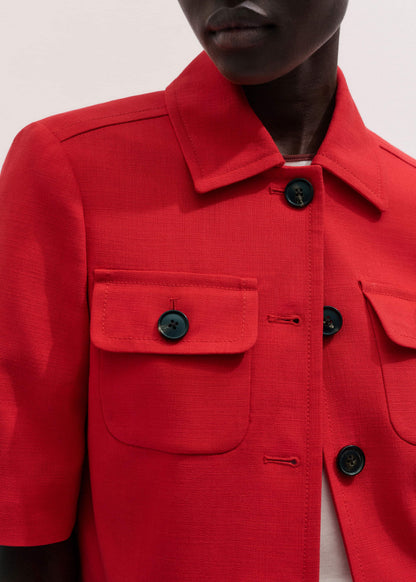 Red Box Crop Jacket