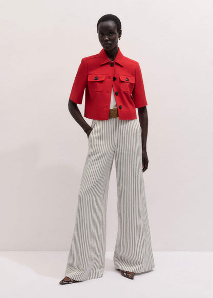 Red Box Crop Jacket