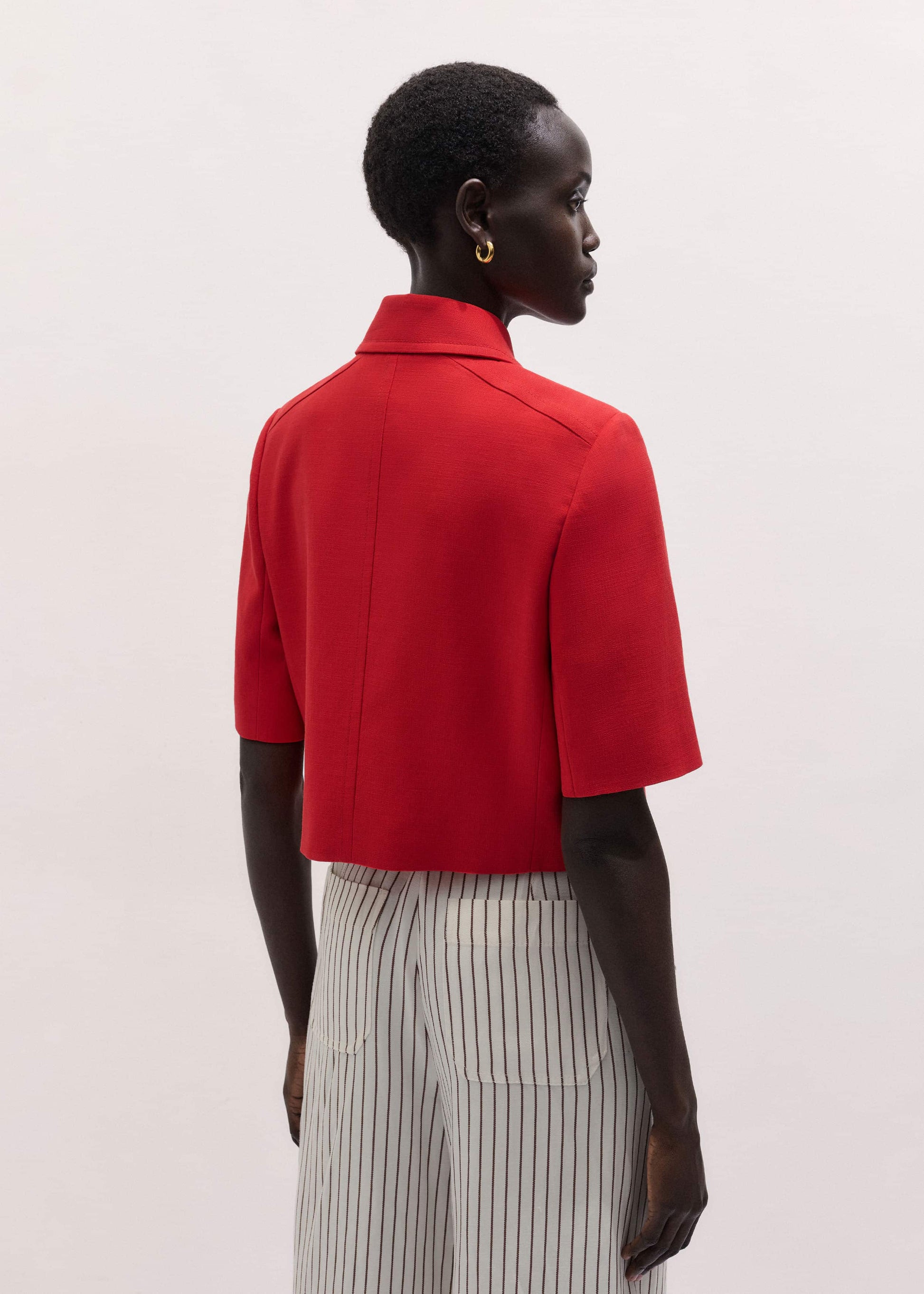 Red Box Crop Jacket