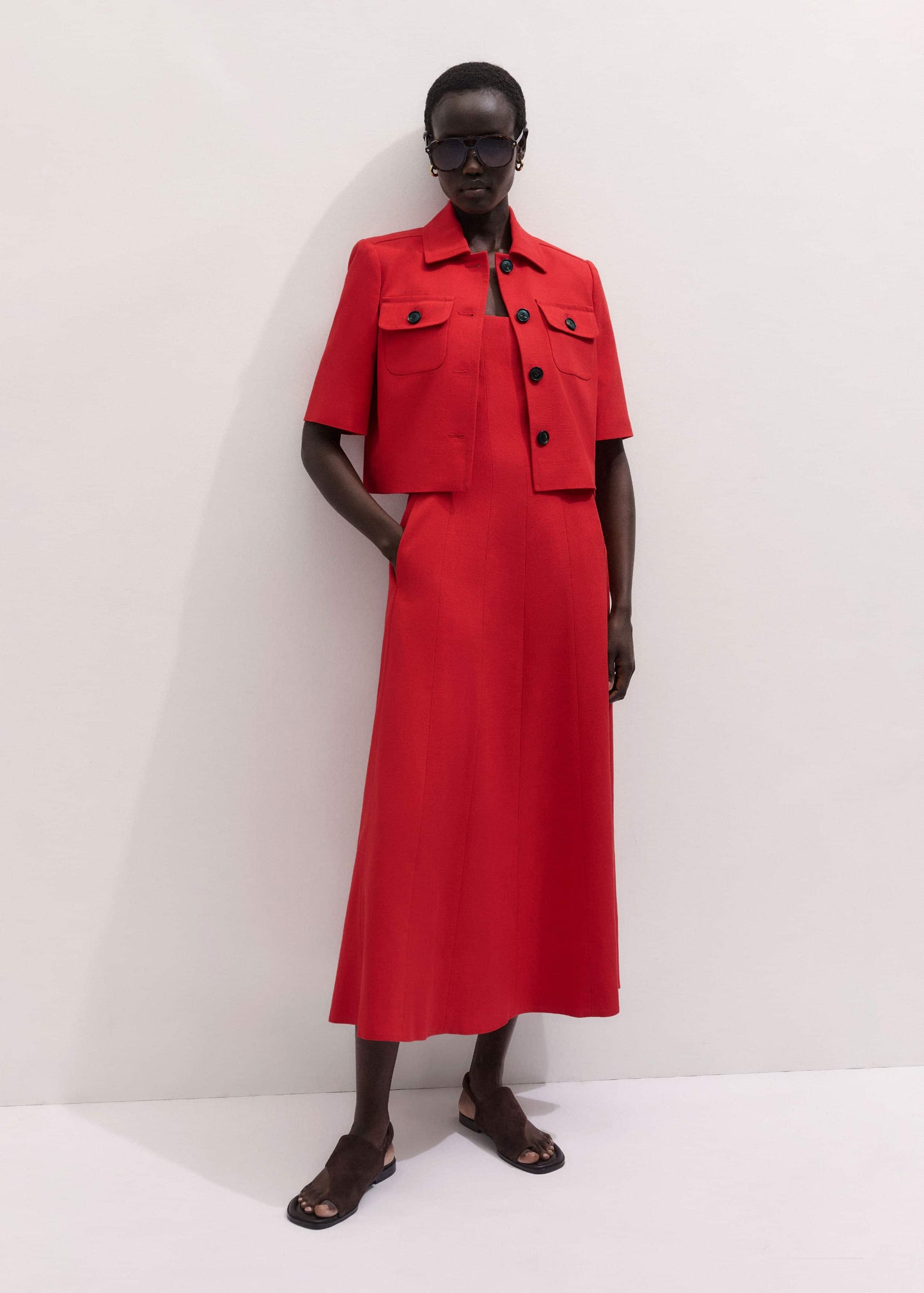 Red Box Crop Jacket