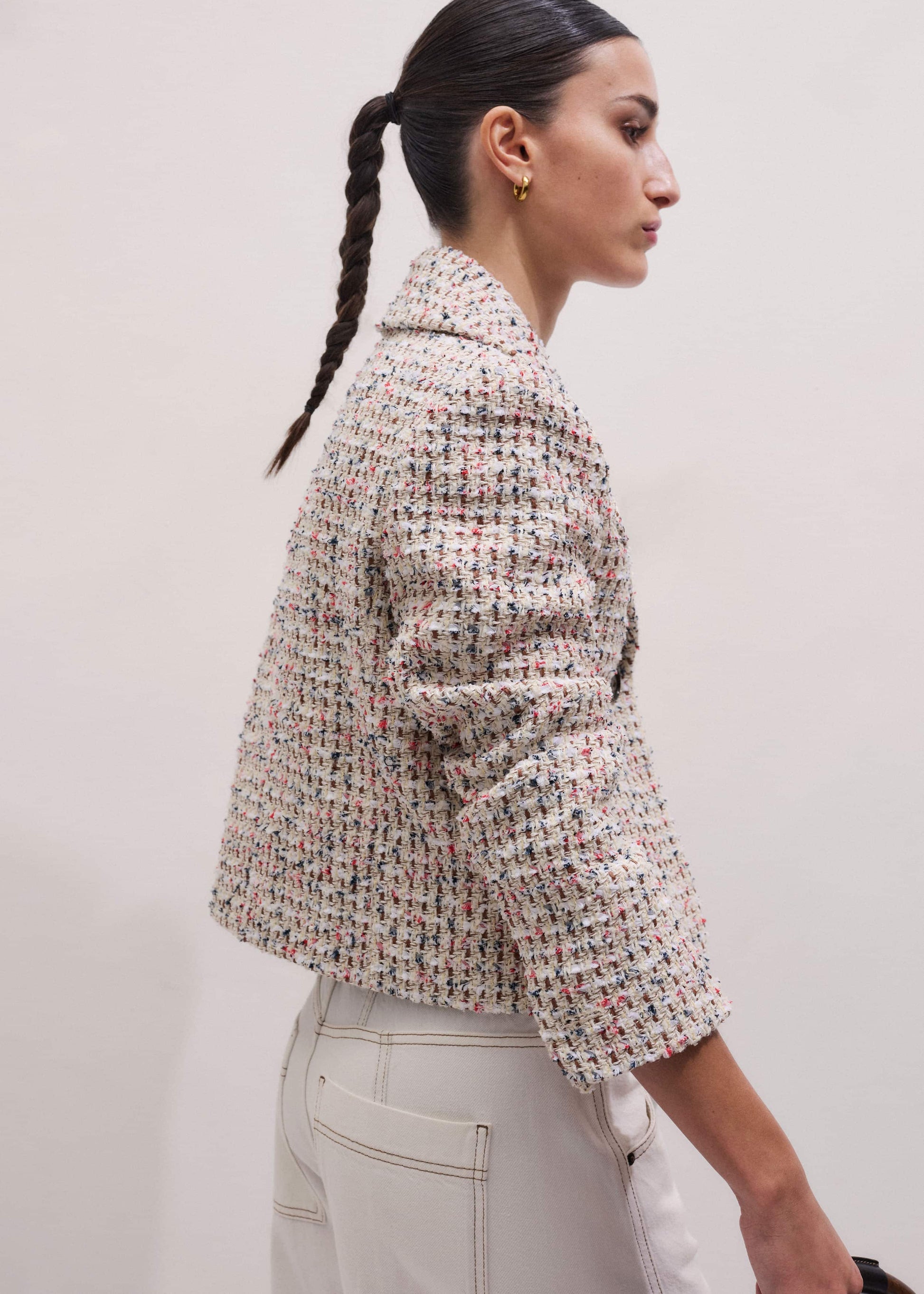Cream Heritage Crop Jacket