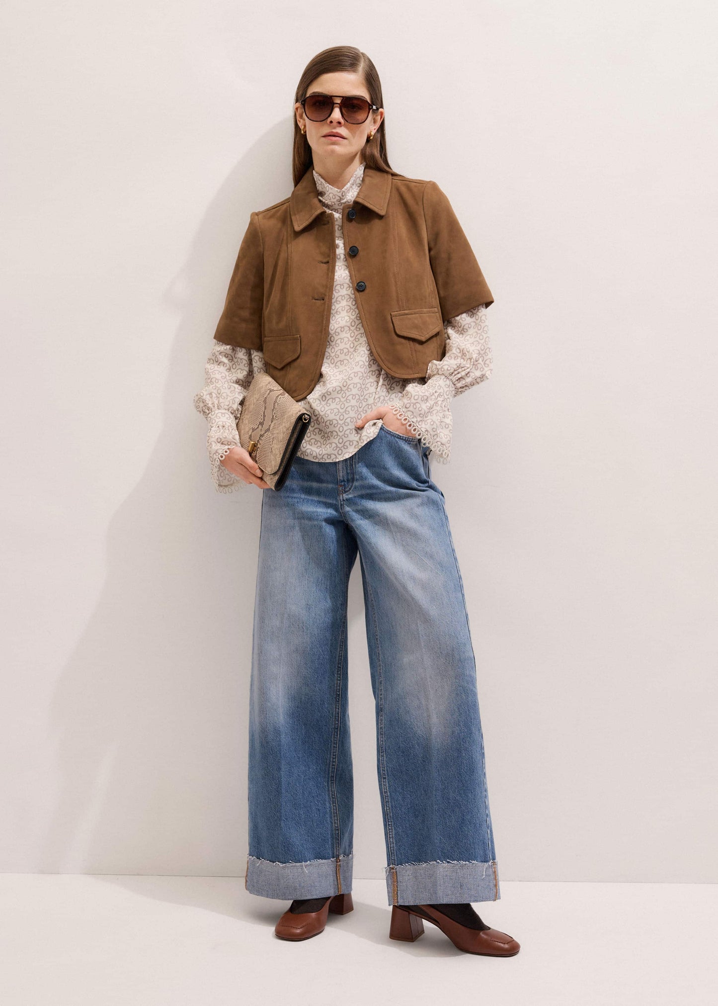 Brown Everyday Short Sleeve Jacket