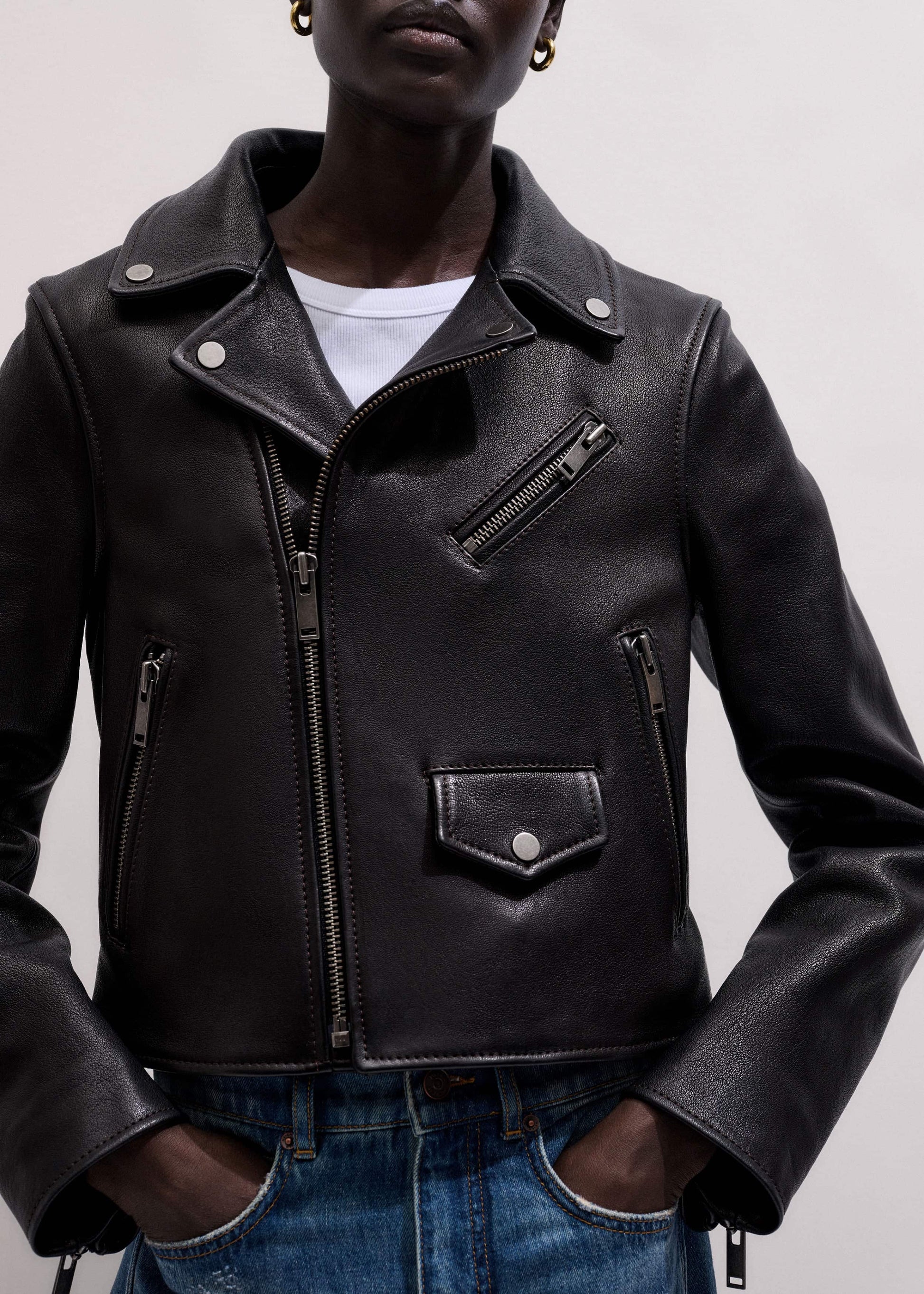 Black Perfect Little Biker Jacket