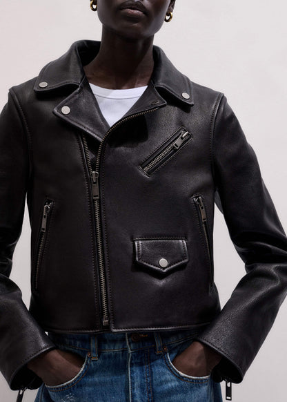 Black Perfect Little Biker Jacket
