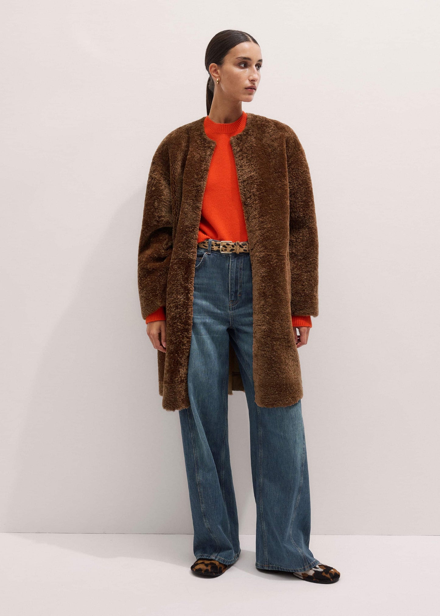 Brown Shearling Coat