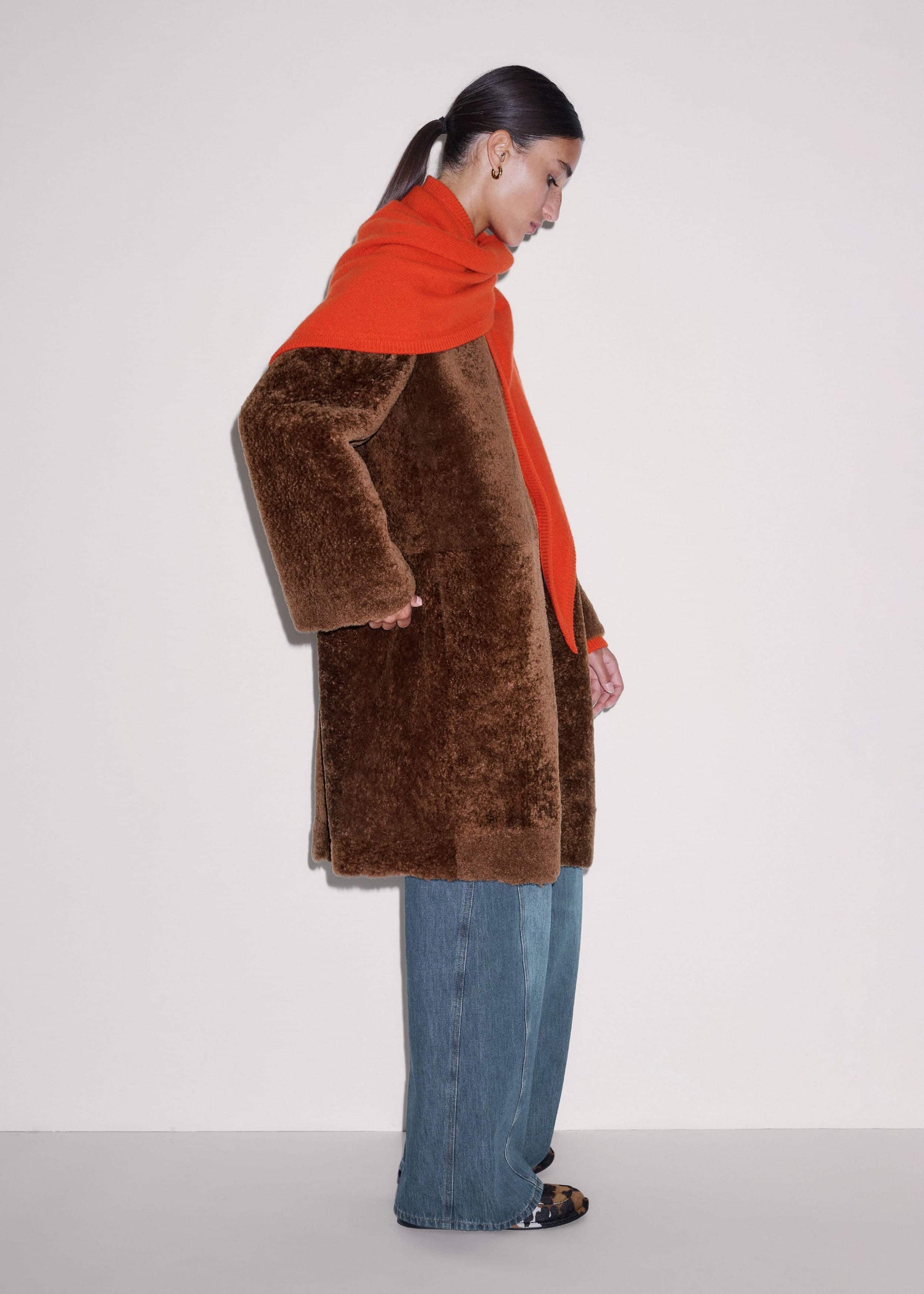 Brown Shearling Coat