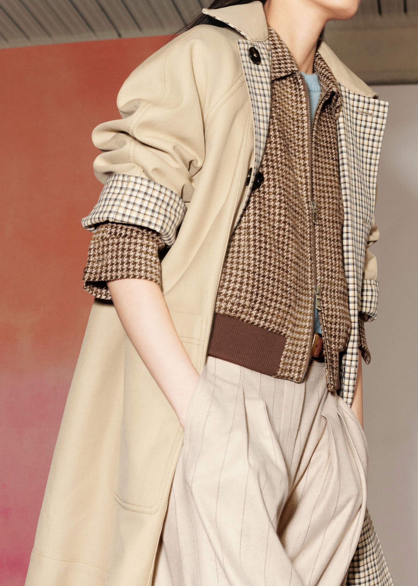 Camel Brown Reversible Mac + Hood