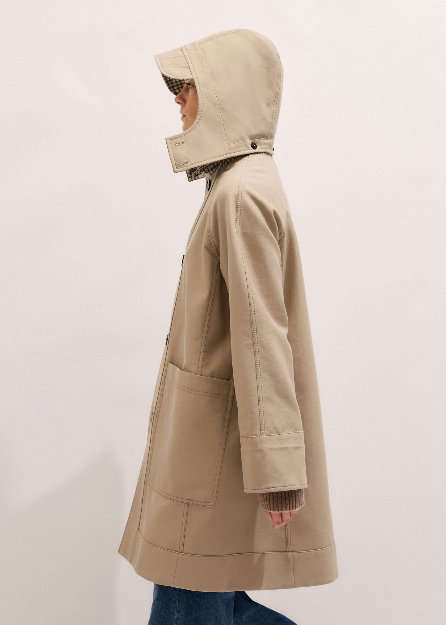 Camel Brown Reversible Mac + Hood