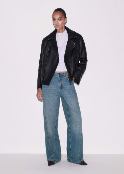 Black Authentic Leather Biker Jacket