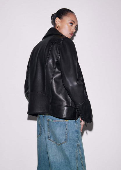 Black Authentic Leather Biker Jacket