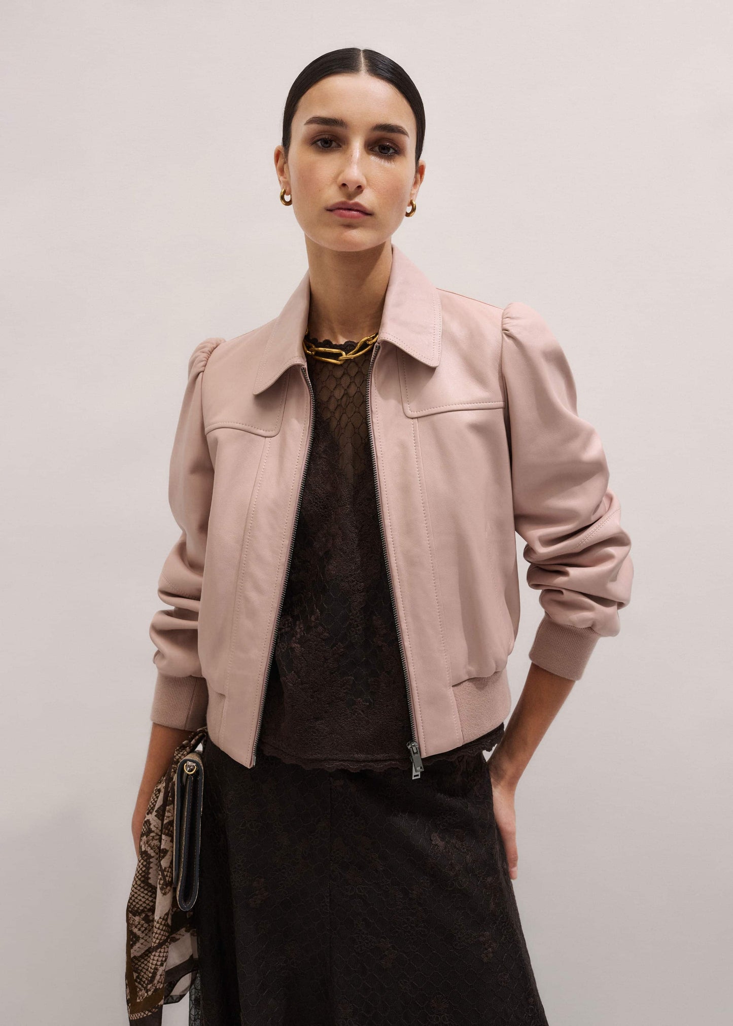 Pink Luxe Feminine Bomber Jacket