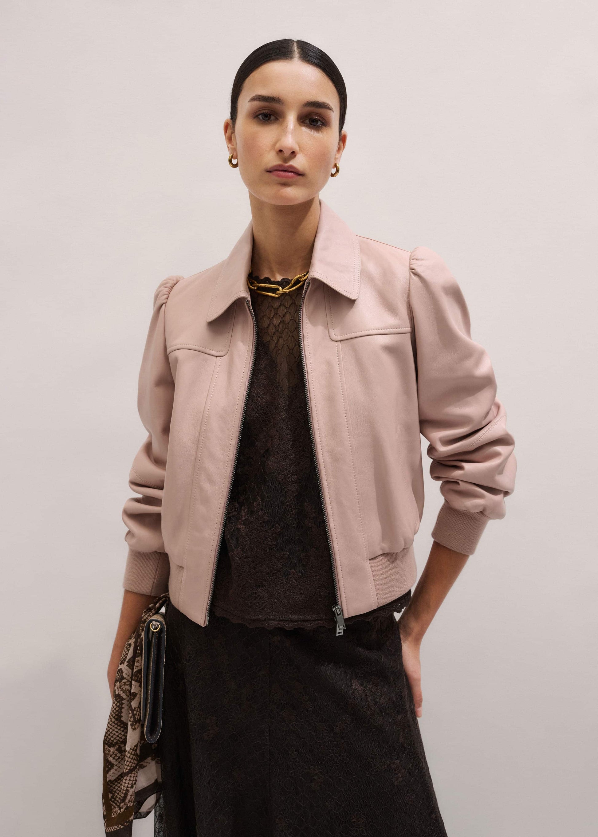Pink Luxe Feminine Bomber Jacket
