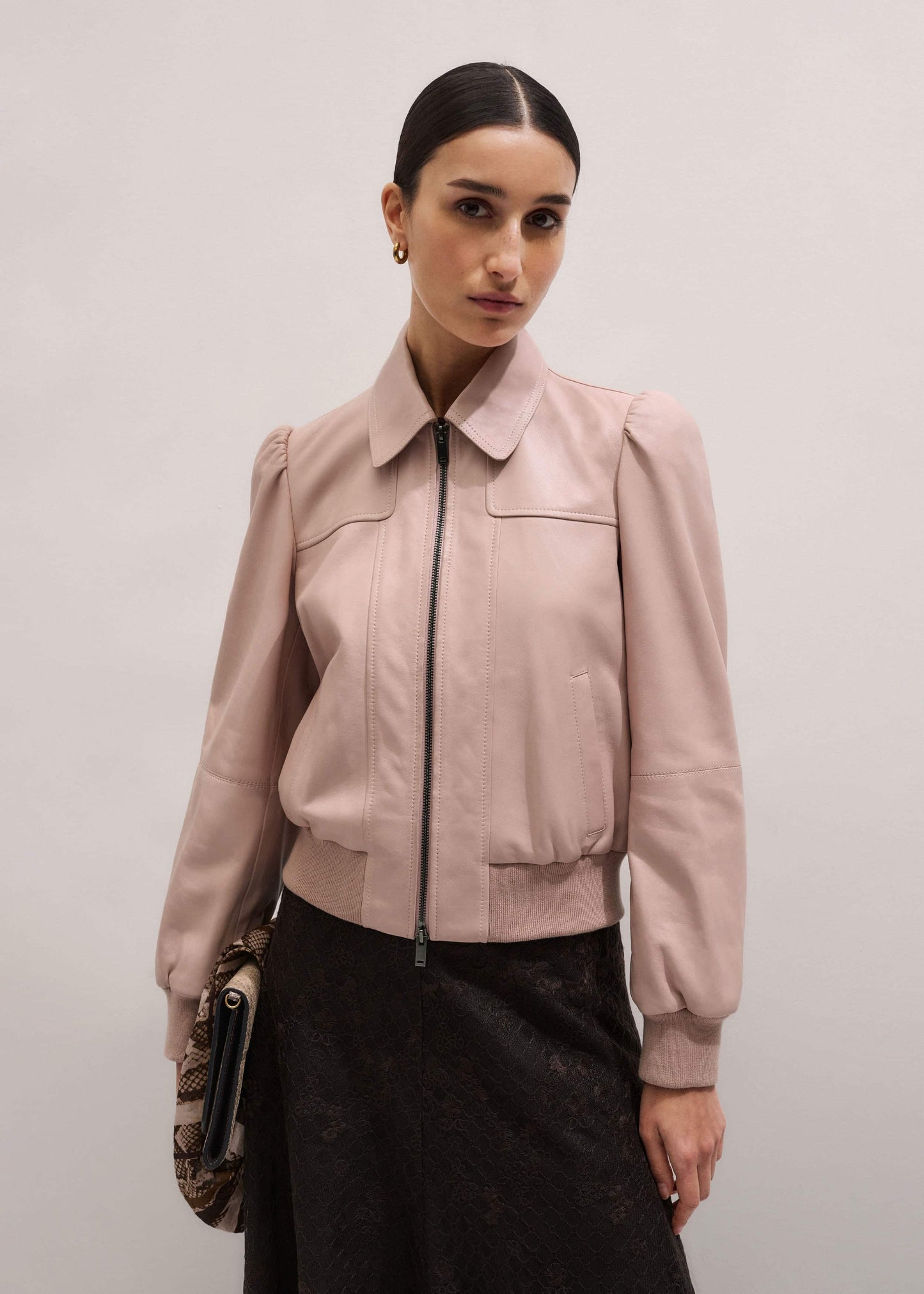 Pink Luxe Feminine Bomber Jacket