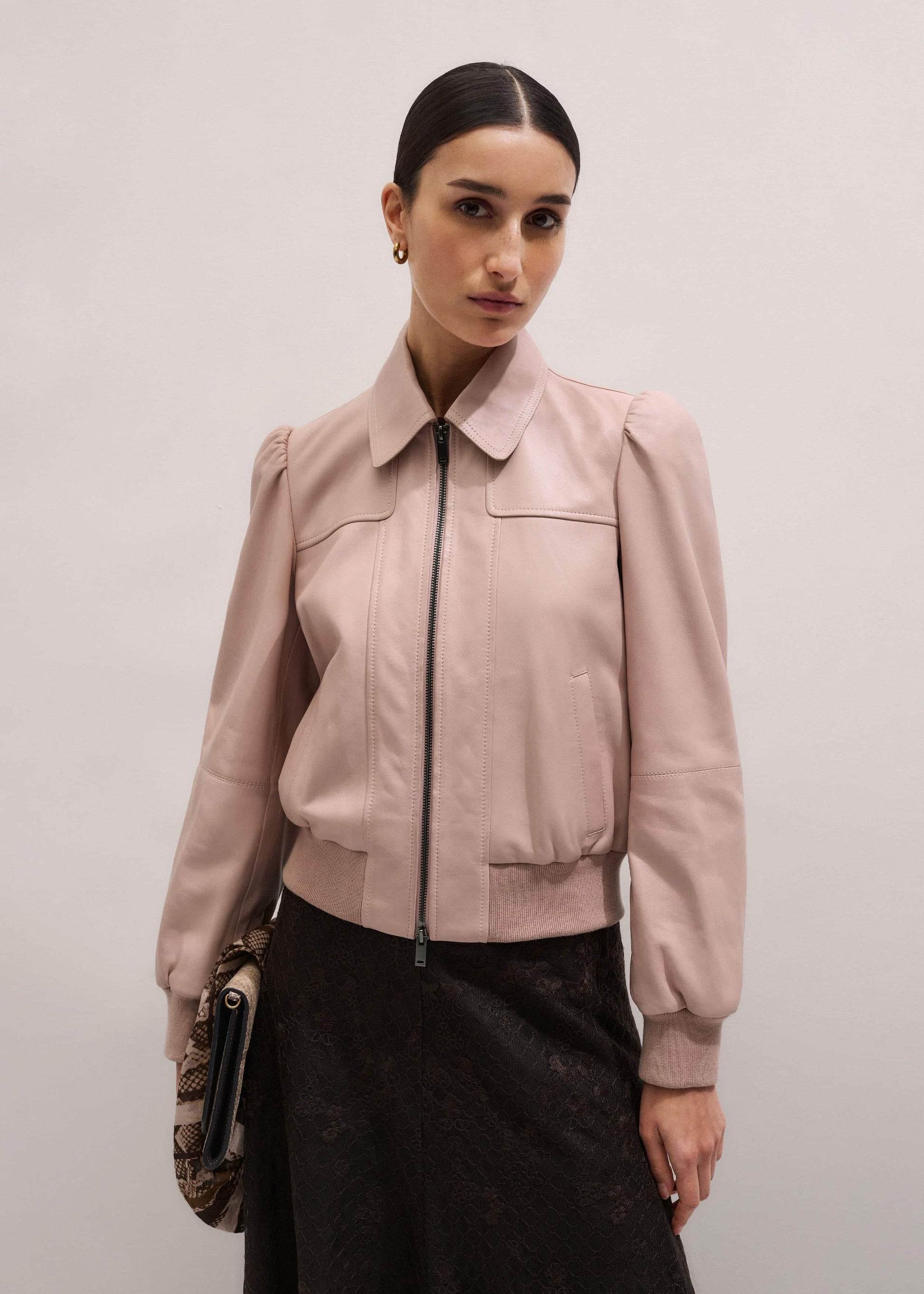Pink Luxe Feminine Bomber Jacket