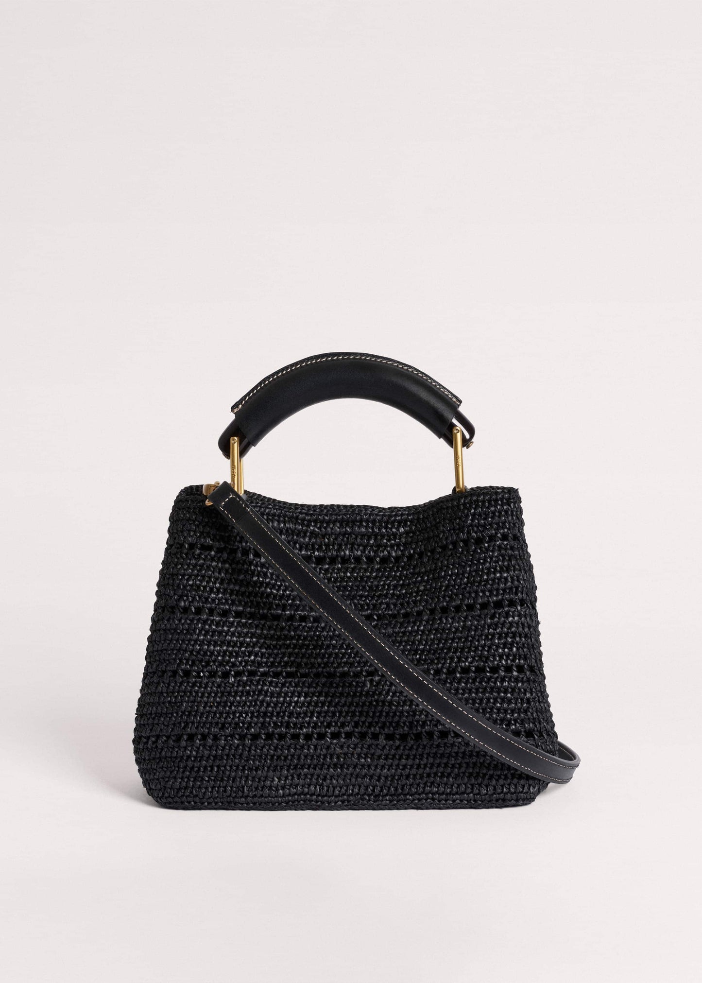 Black Raffia Mini Day Bag