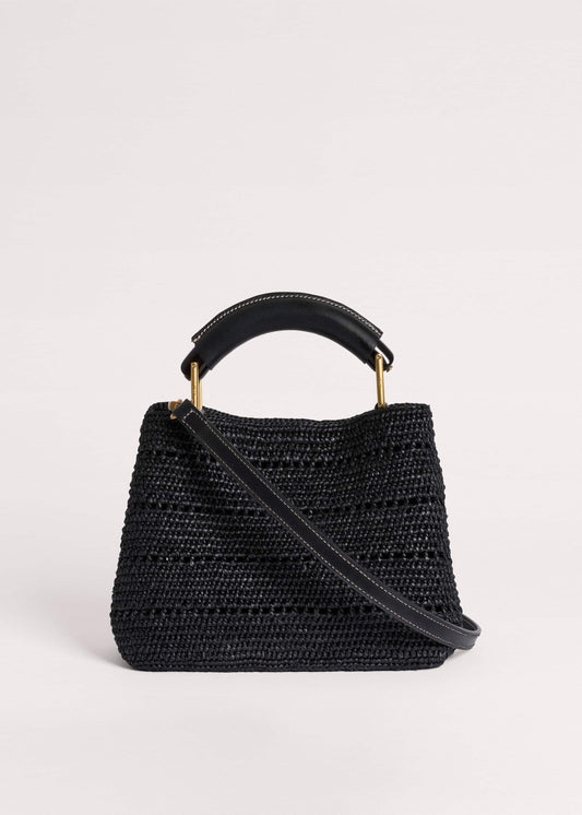 Black Raffia Mini Day Bag