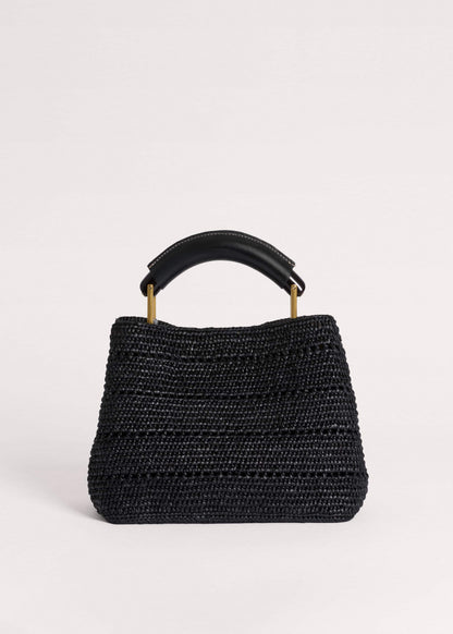 Black Raffia Mini Day Bag