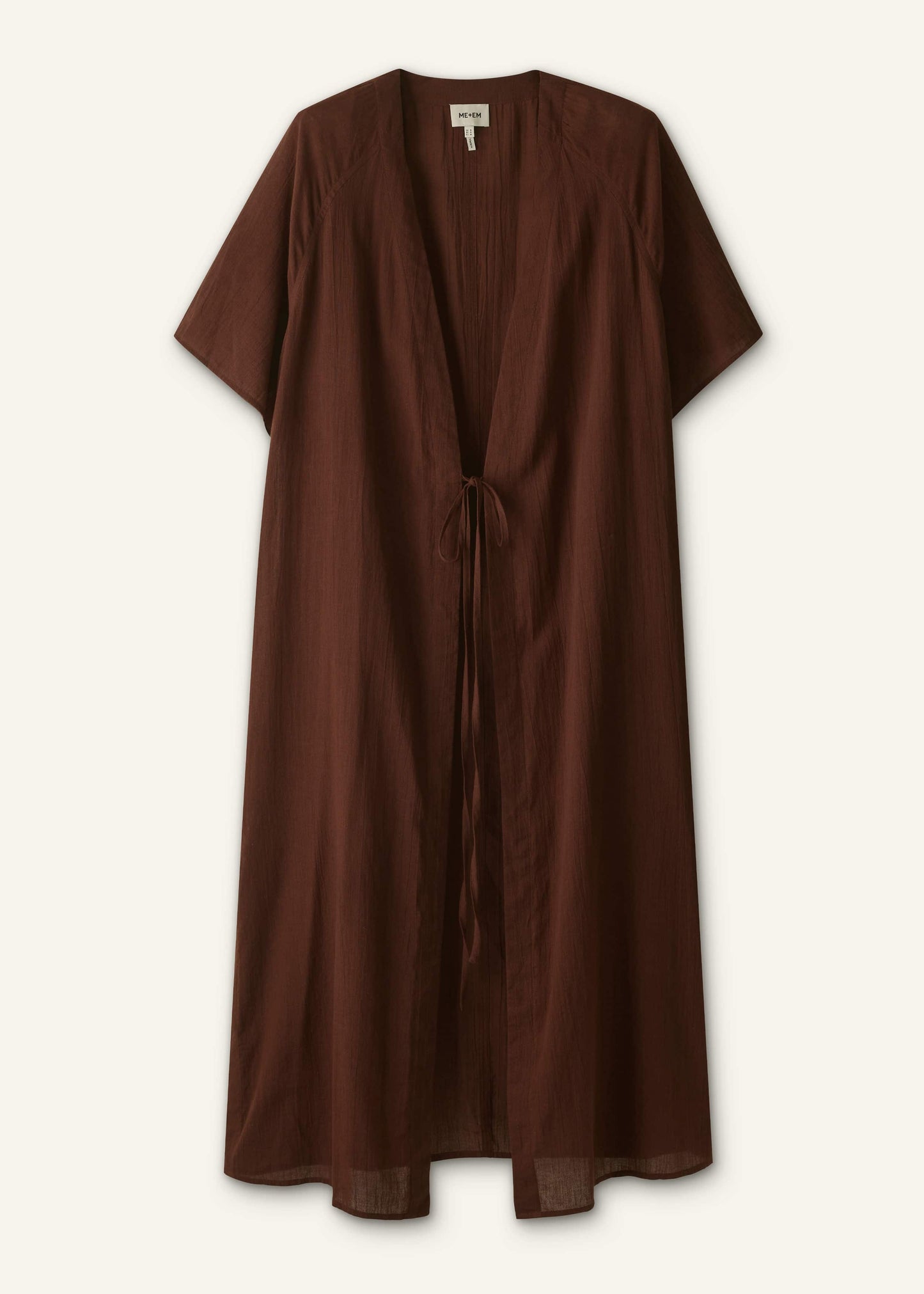 Cinnamon Brown Tie Front Maxi Cover Up